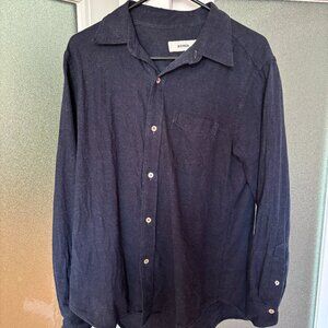 Buck Mason Men's Medium Long Sleeve Shirt - Navy
